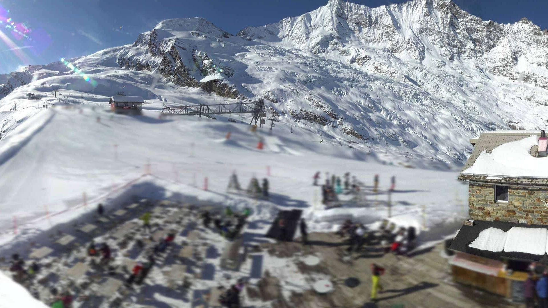 Archiv Foto Webcam Saas Fee - Längfluh Süd