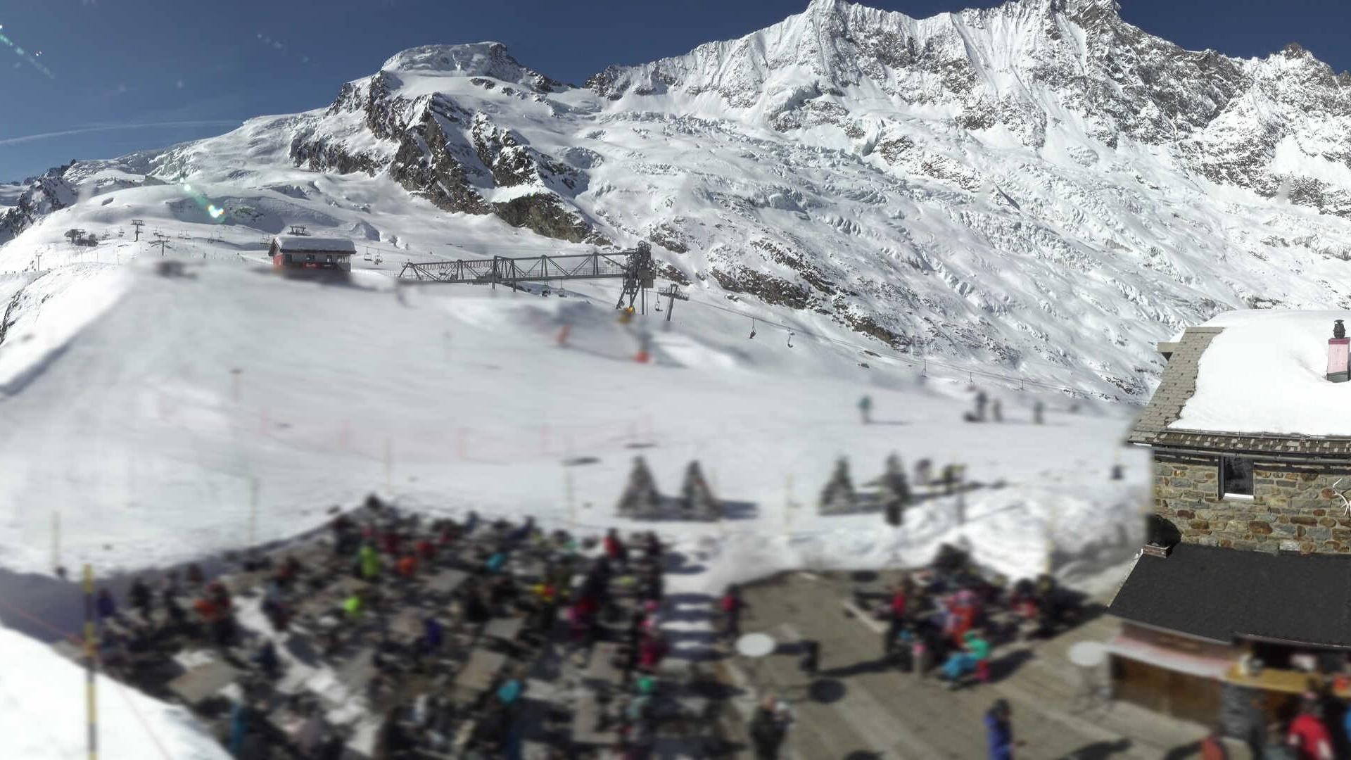 Archiv Foto Webcam Saas Fee - Längfluh Süd