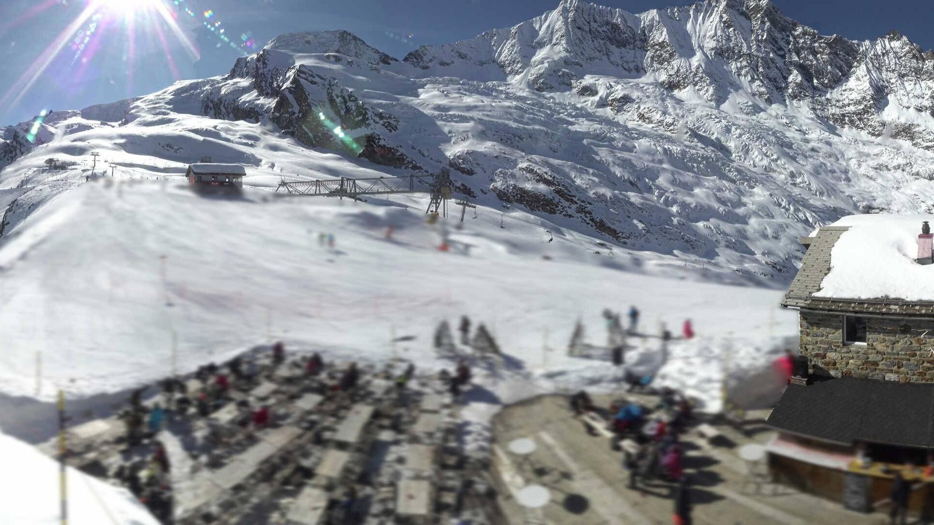 Archiv Foto Webcam Saas Fee - Längfluh Süd