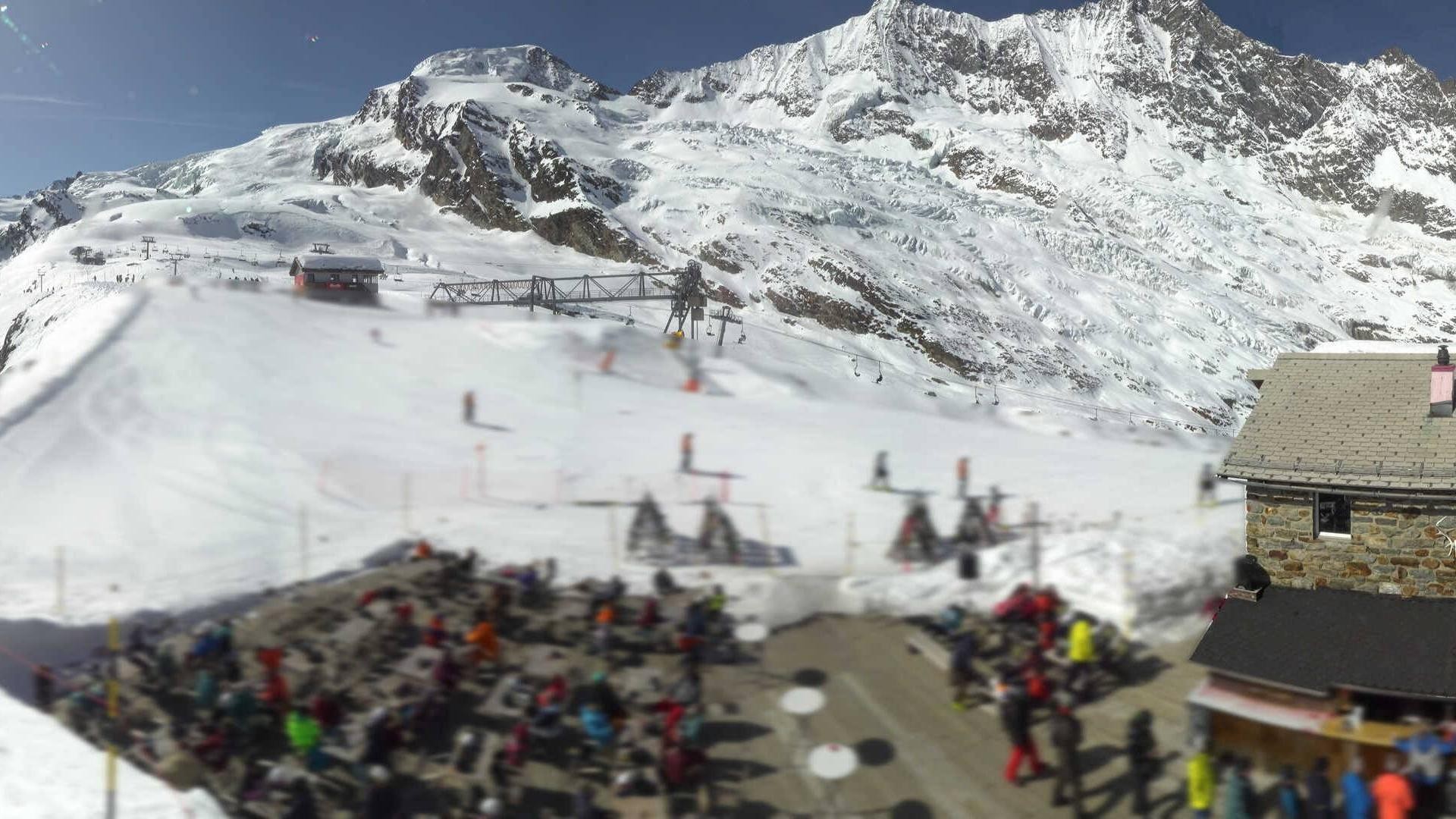Archiv Foto Webcam Saas Fee - Längfluh Süd