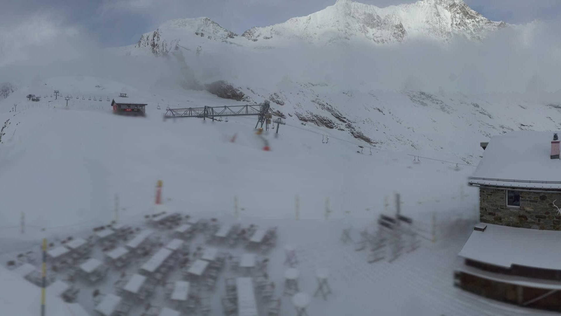 Archived image Webcam Saas Fee - Längfluh south