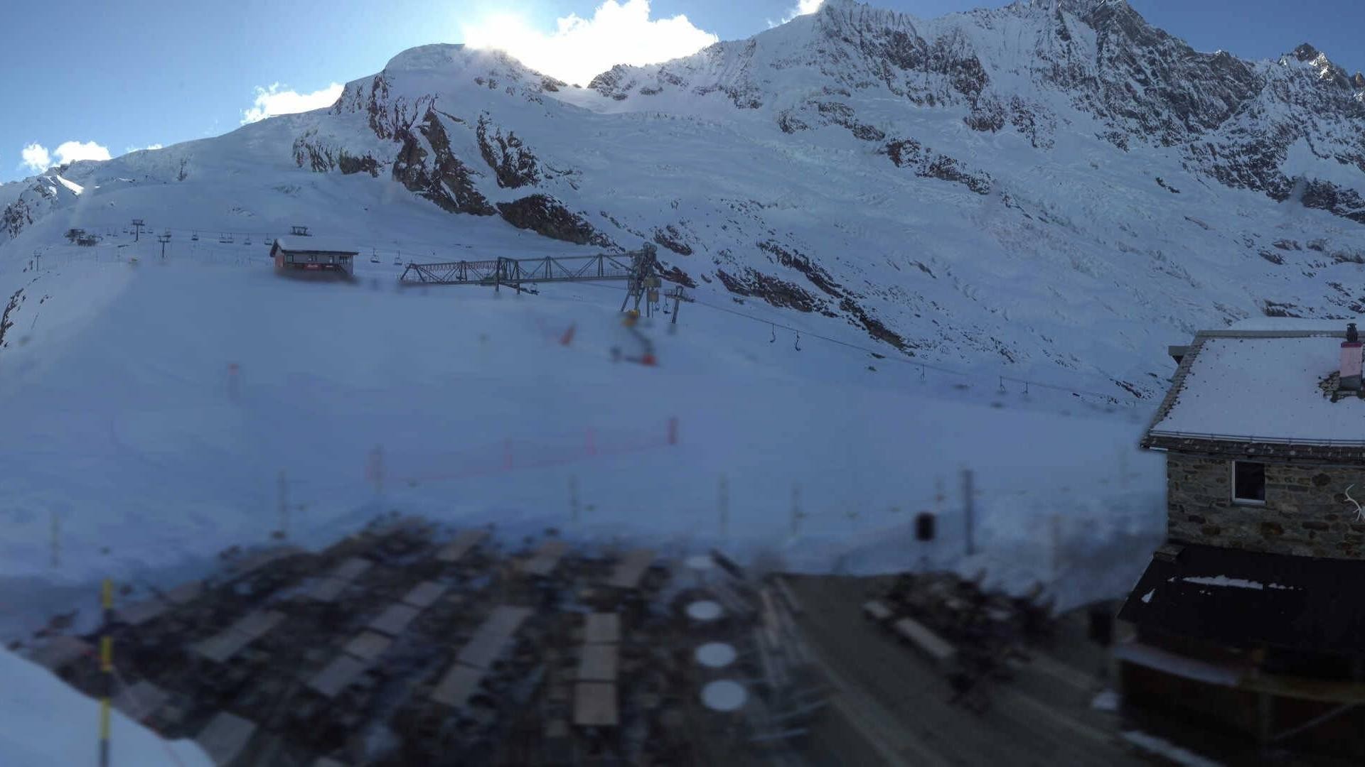 Archived image Webcam Saas Fee - Längfluh south