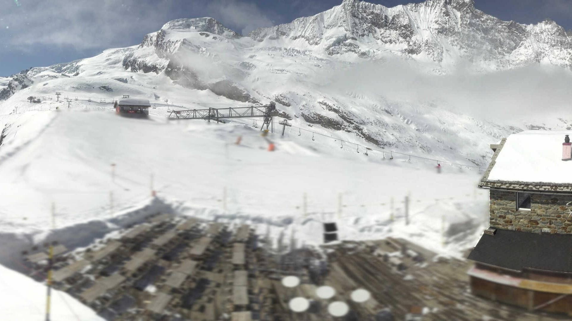 Archived image Webcam Saas Fee - Längfluh south