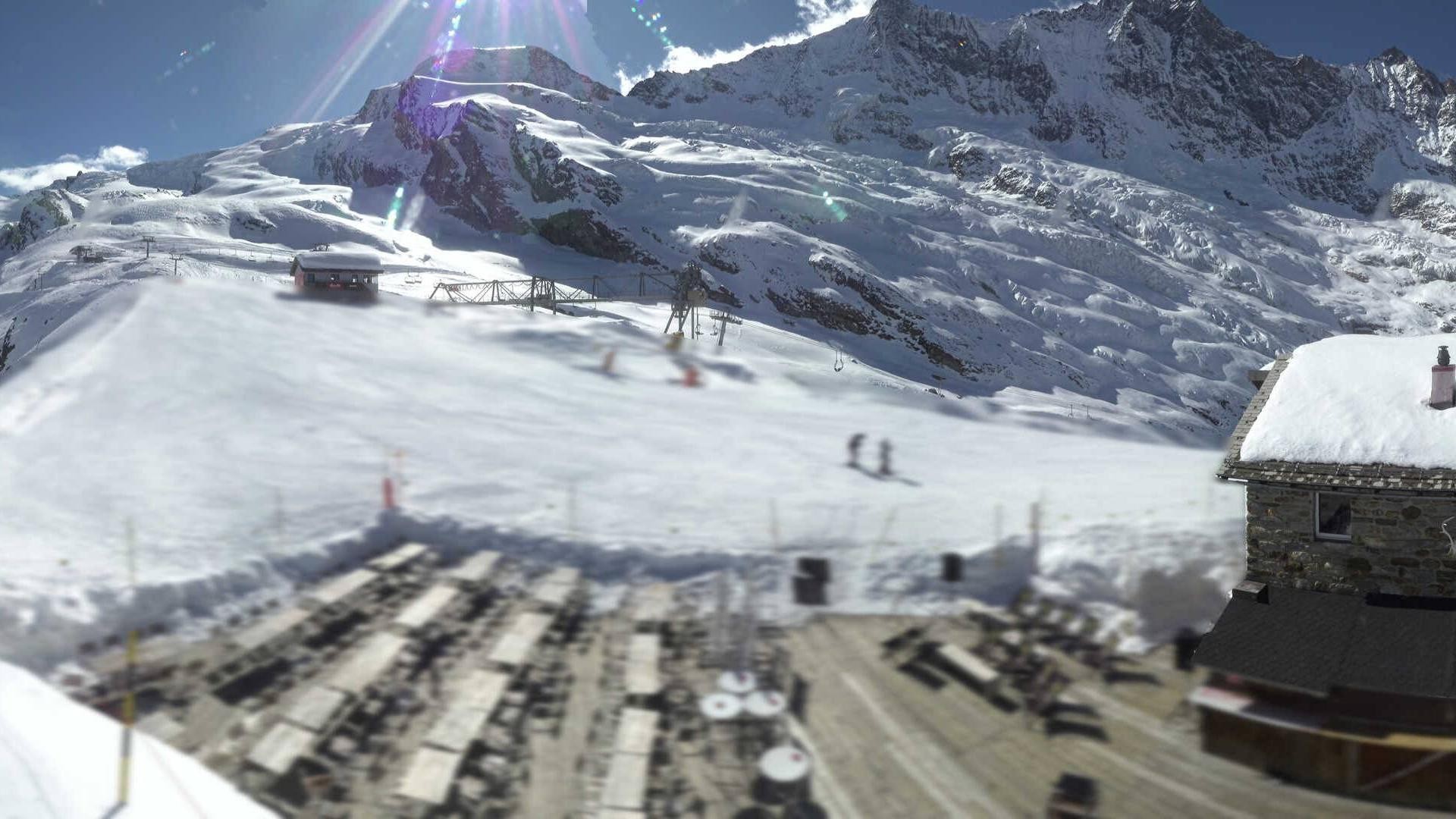 Archiv Foto Webcam Saas Fee - Längfluh Süd