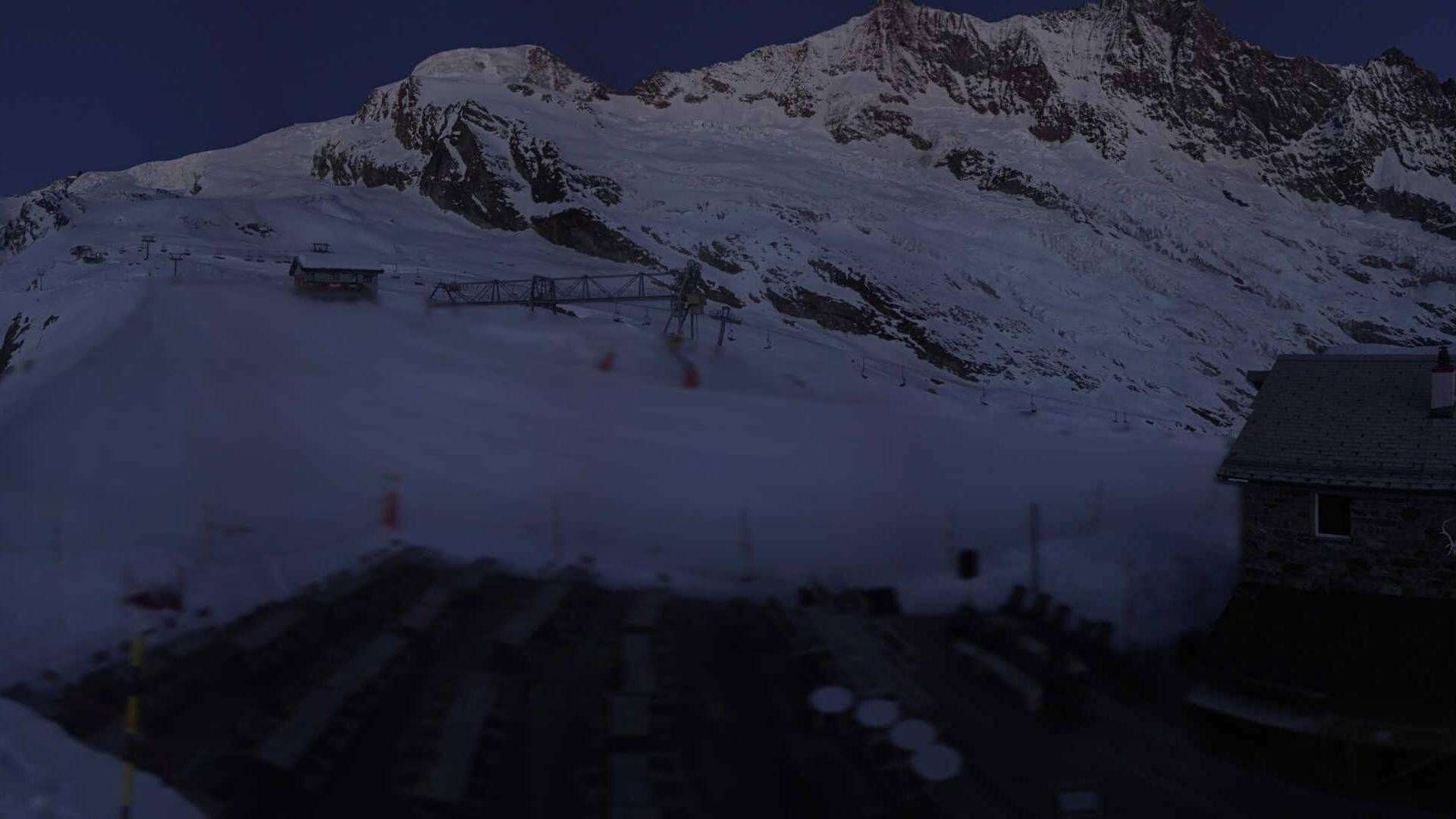 Archived image Webcam Saas Fee - Längfluh south