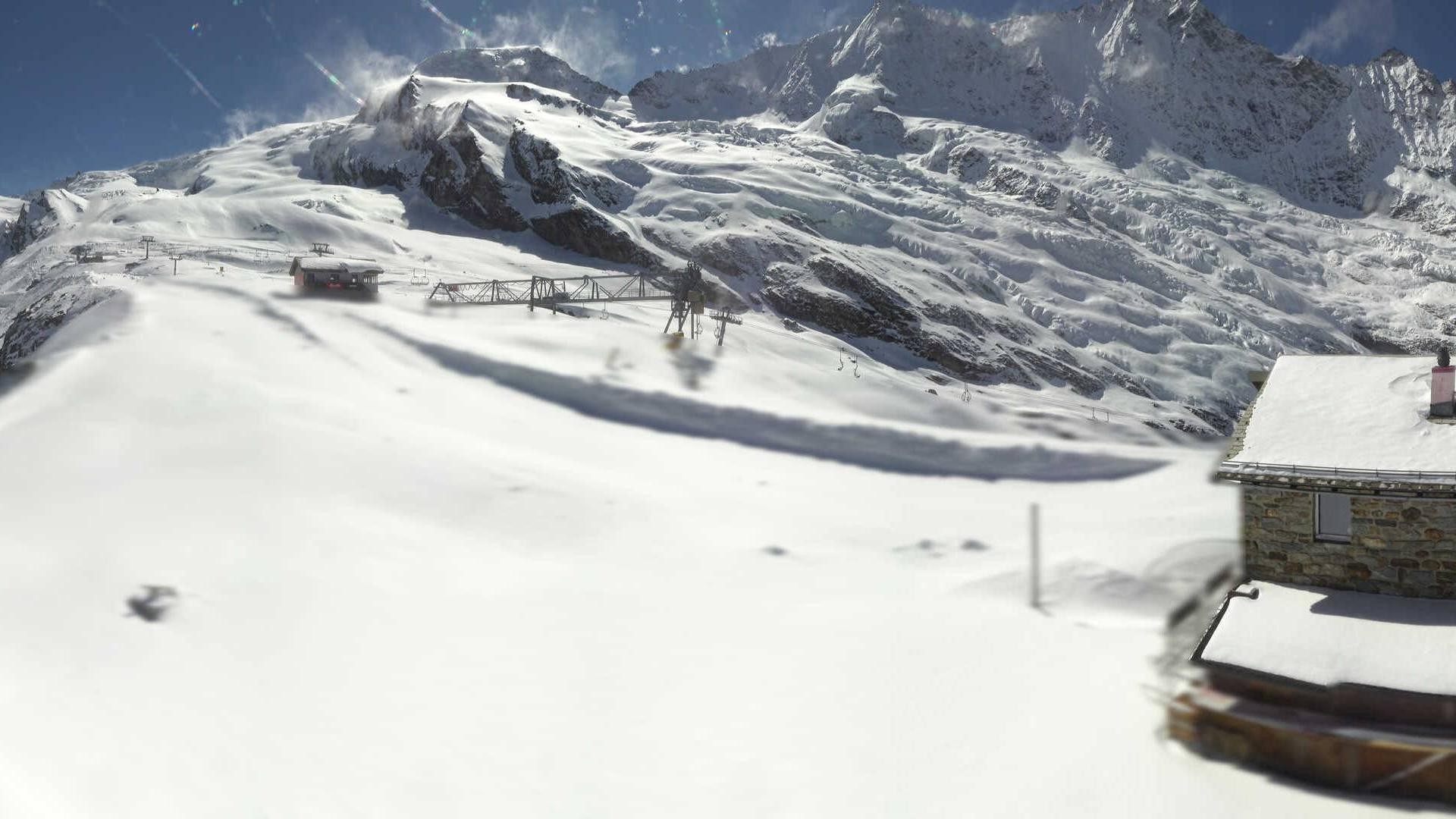 Archived image Webcam Saas Fee - Längfluh south