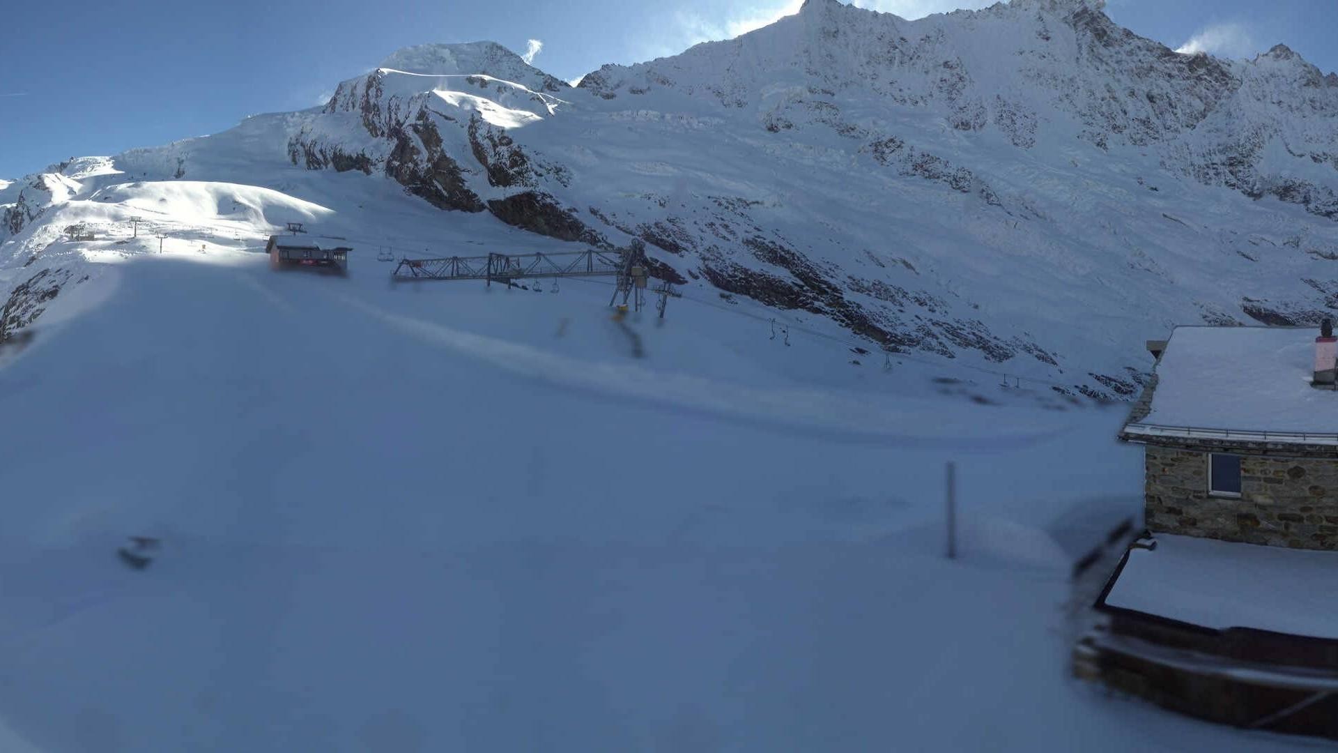Archived image Webcam Saas Fee - Längfluh south