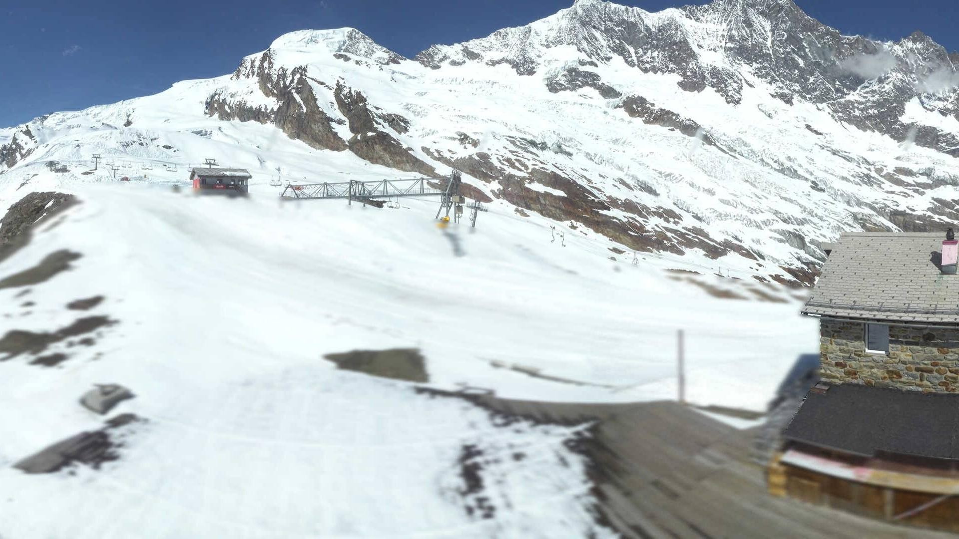 Archived image Webcam Saas Fee - Längfluh south