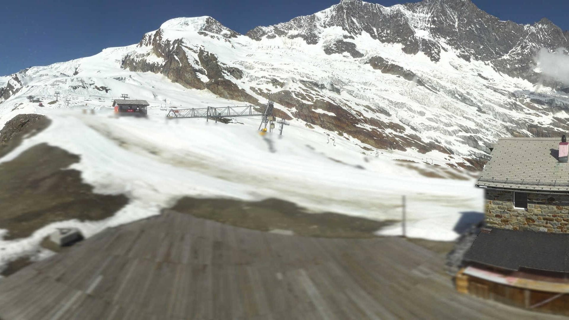 Archiv Foto Webcam Saas Fee - Längfluh Süd