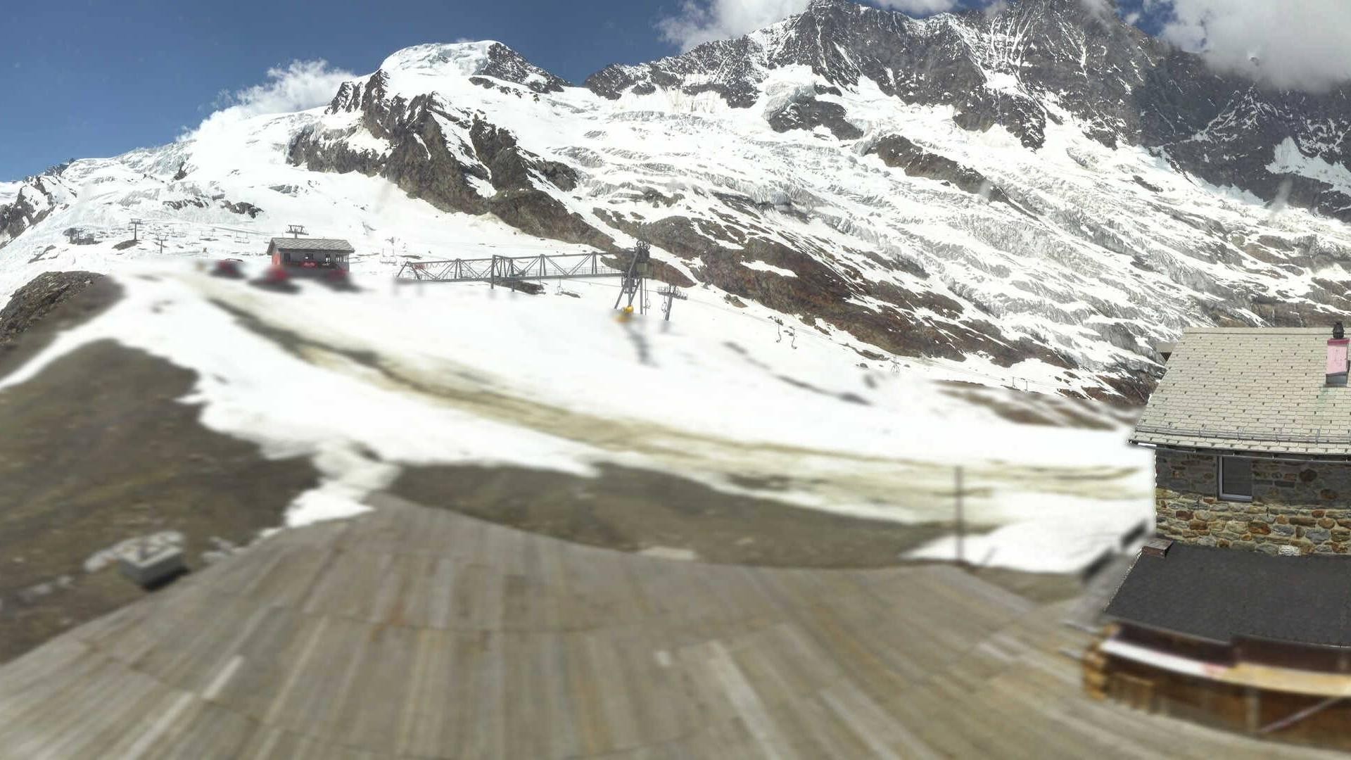 Archiv Foto Webcam Saas Fee - Längfluh Süd