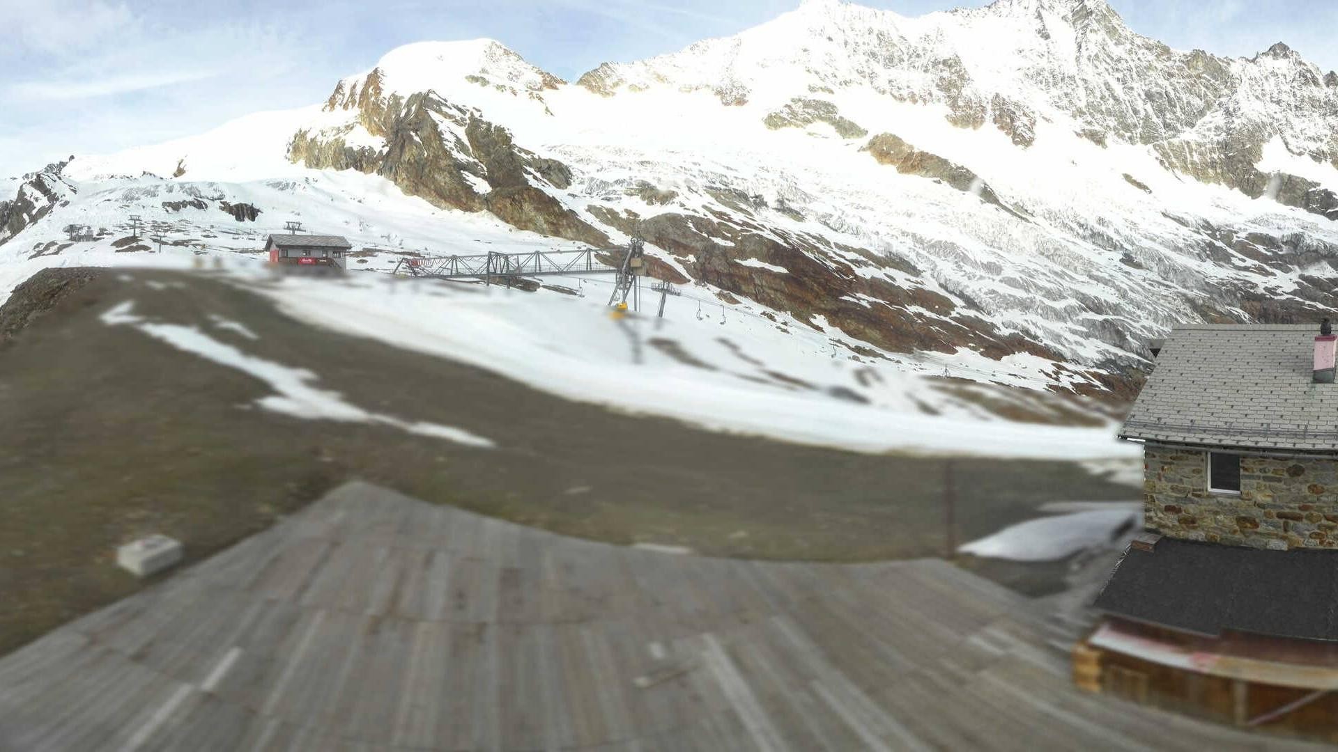 Archived image Webcam Saas Fee - Längfluh south