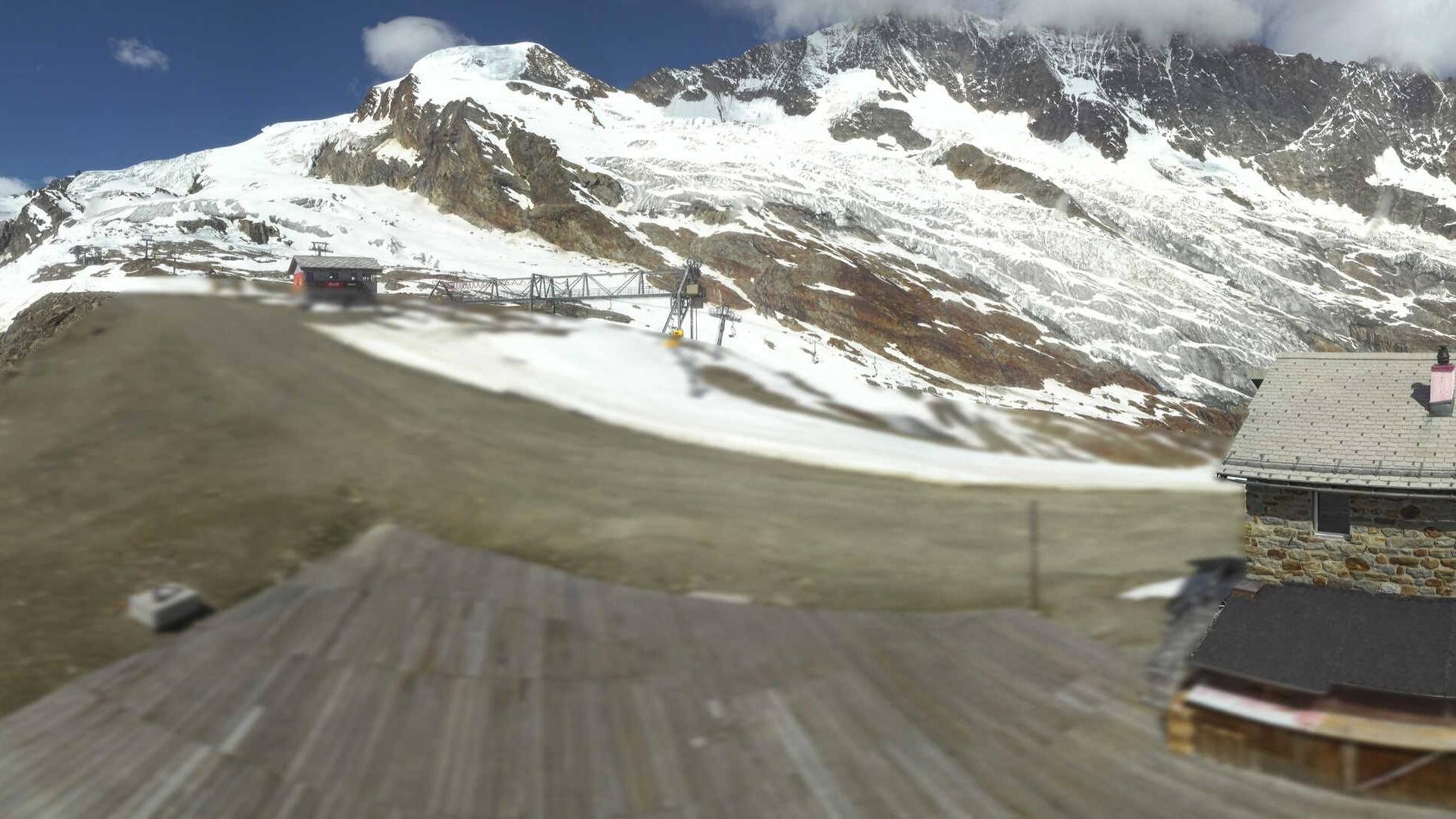 Archived image Webcam Saas Fee - Längfluh south