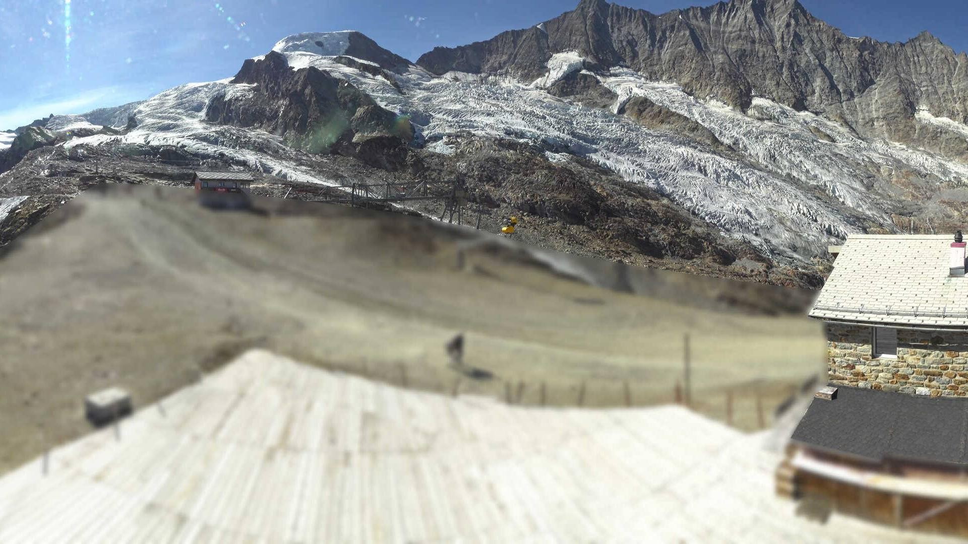 Archived image Webcam Saas Fee - Längfluh south