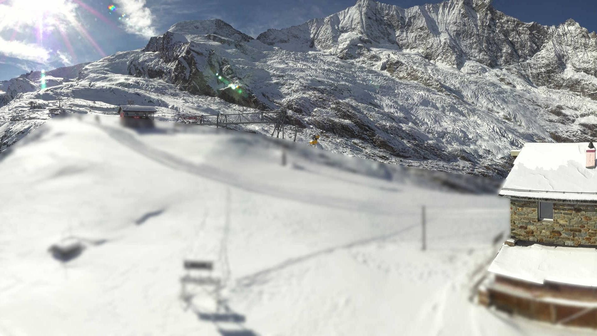 Archiv Foto Webcam Saas Fee - Längfluh Süd