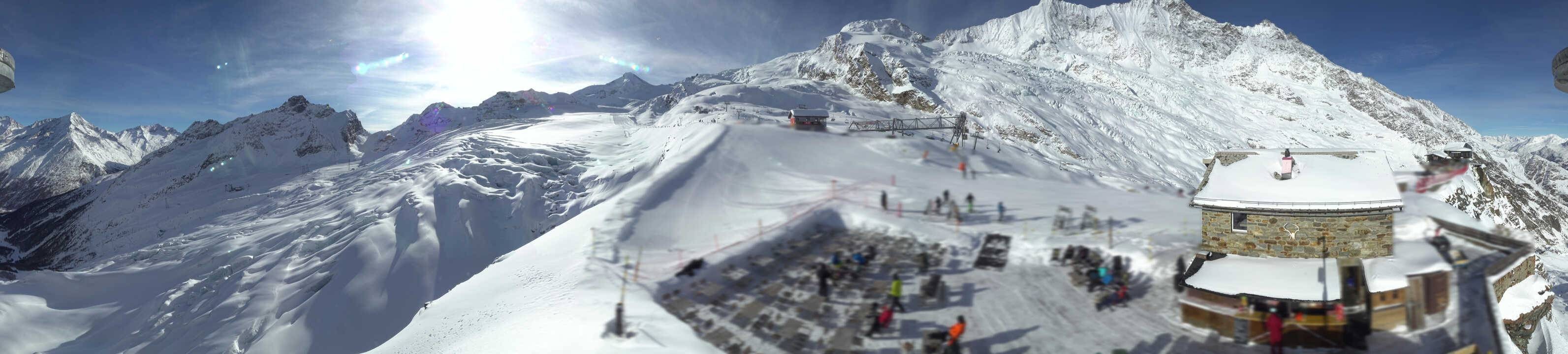 Archived image Webcam Saas Fee - Glacier