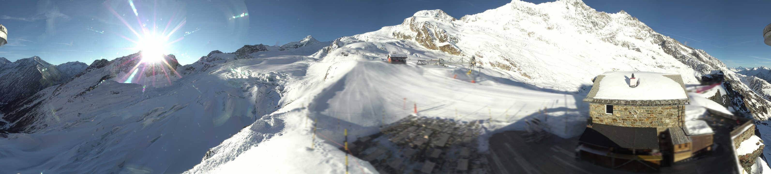 Archived image Webcam Saas Fee - Glacier