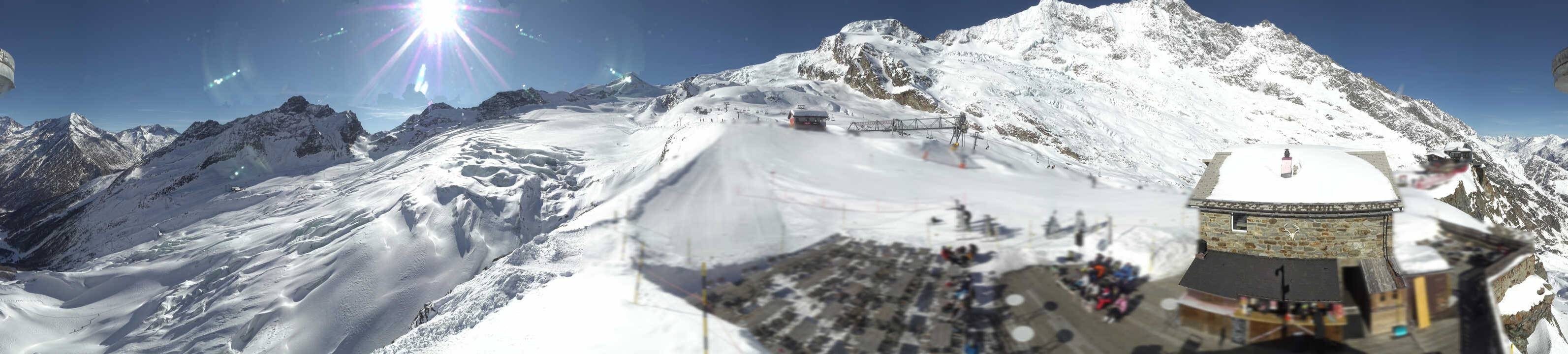 Archived image Webcam Saas Fee - Glacier