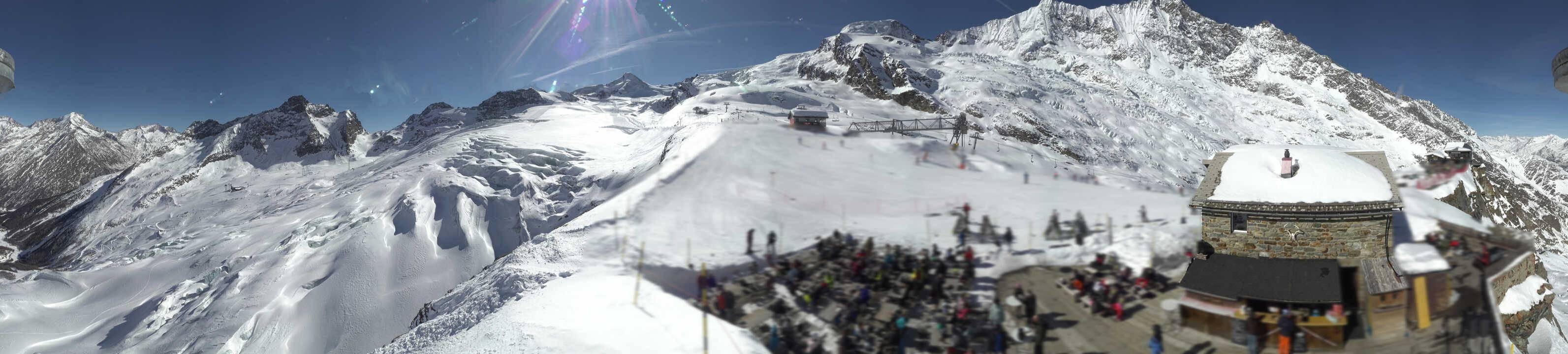 Archived image Webcam Saas Fee - Glacier