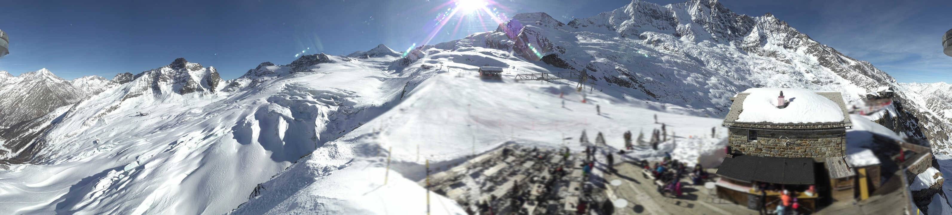 Archived image Webcam Saas Fee - Glacier