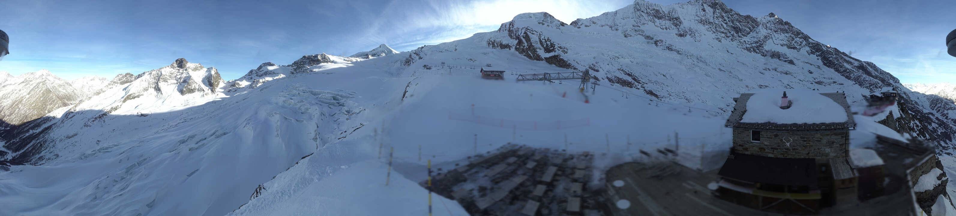 Archived image Webcam Saas Fee - Glacier