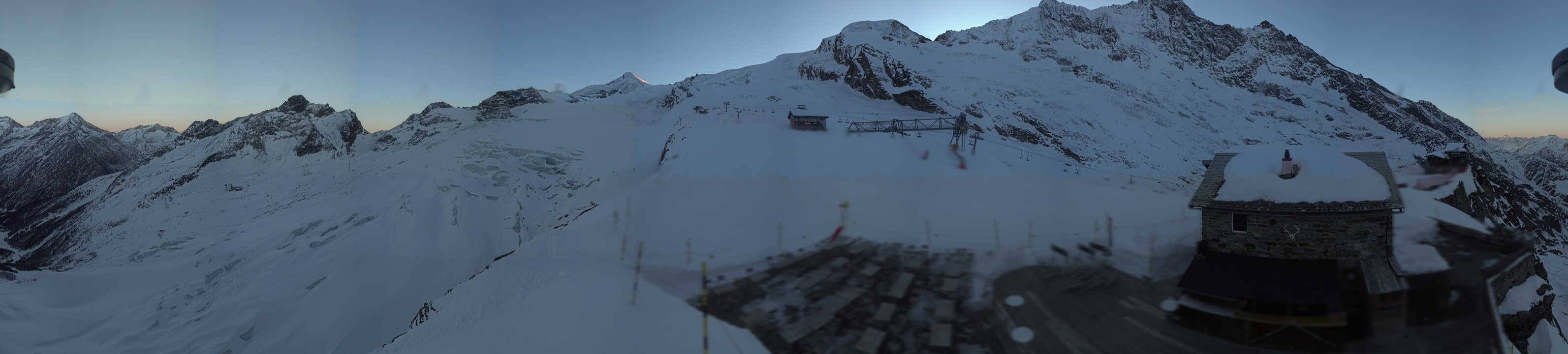 Archived image Webcam Saas Fee - Glacier