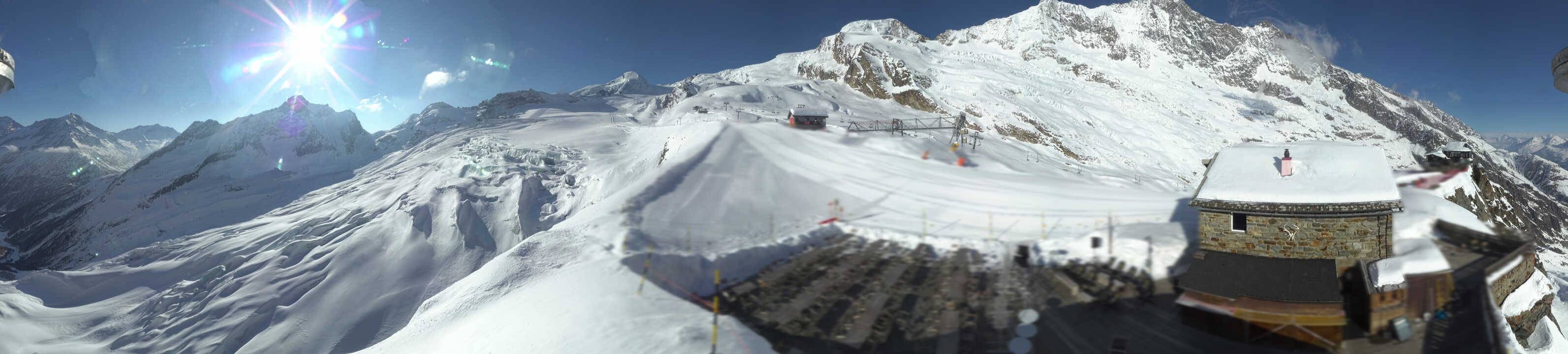 Archived image Webcam Saas Fee - Glacier