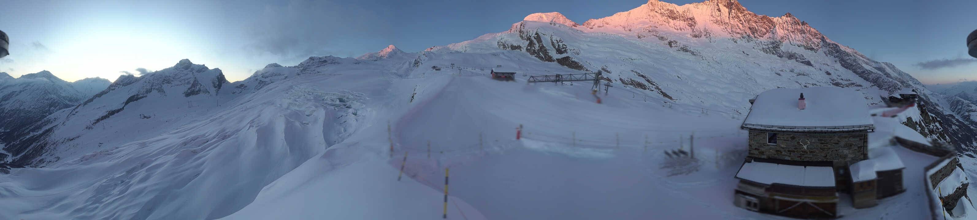 Archived image Webcam Saas Fee - Glacier