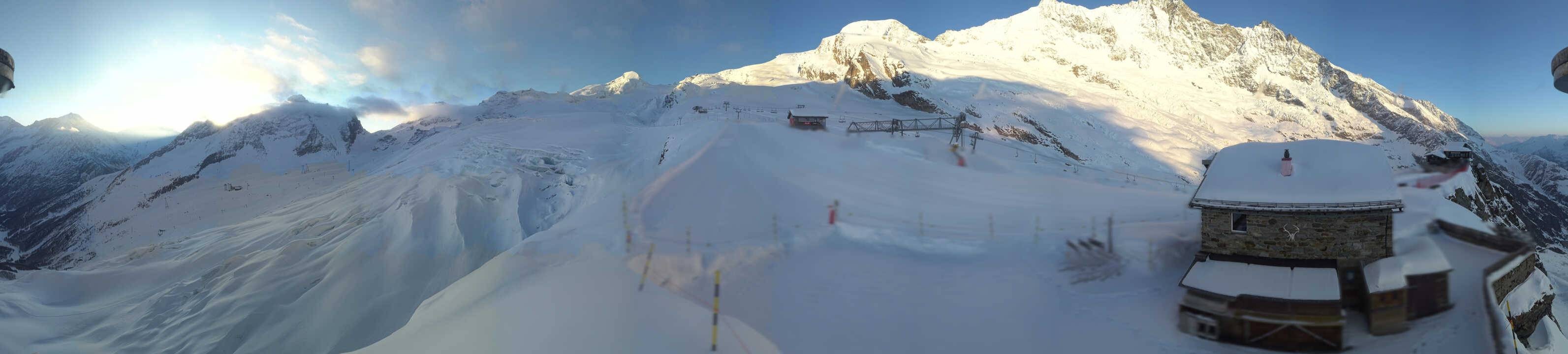 Archived image Webcam Saas Fee - Glacier
