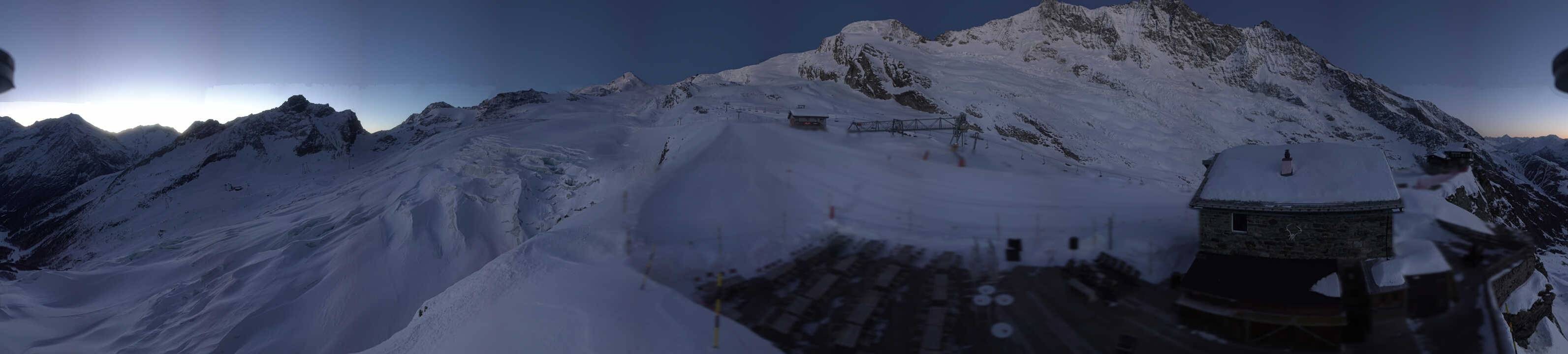 Archived image Webcam Saas Fee - Glacier