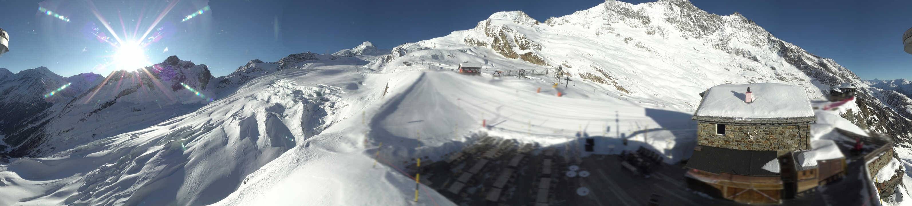 Archived image Webcam Saas Fee - Glacier