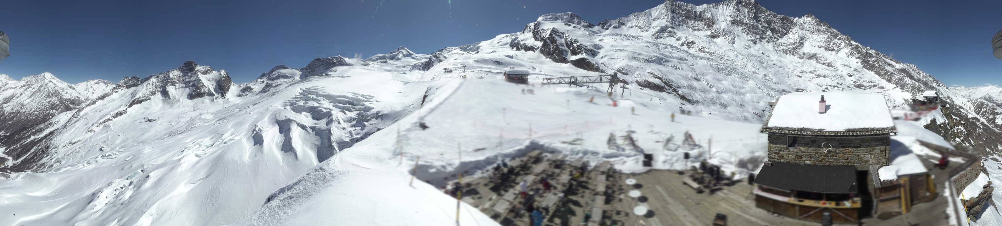 Archived image Webcam Saas Fee - Glacier