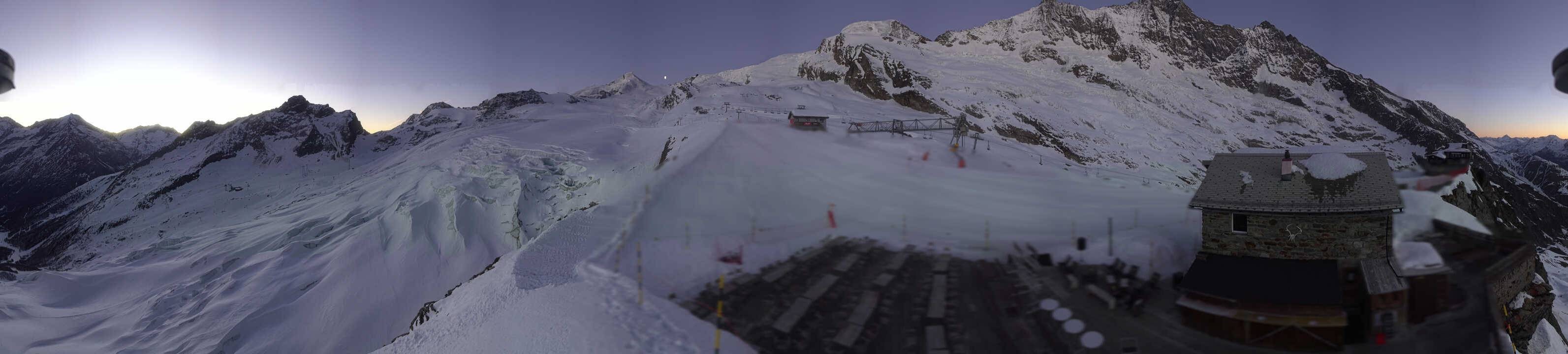 Archived image Webcam Saas Fee - Glacier
