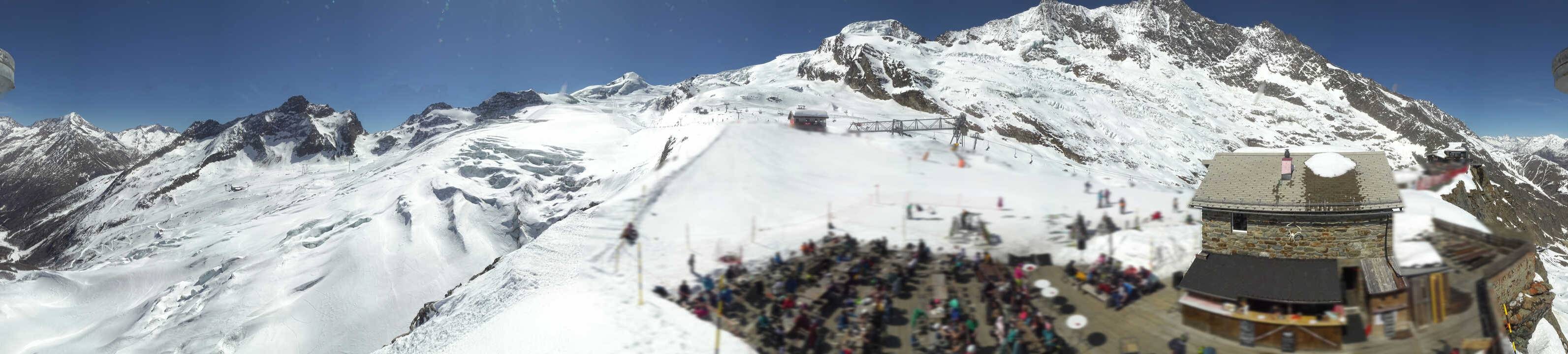 Archived image Webcam Saas Fee - Glacier