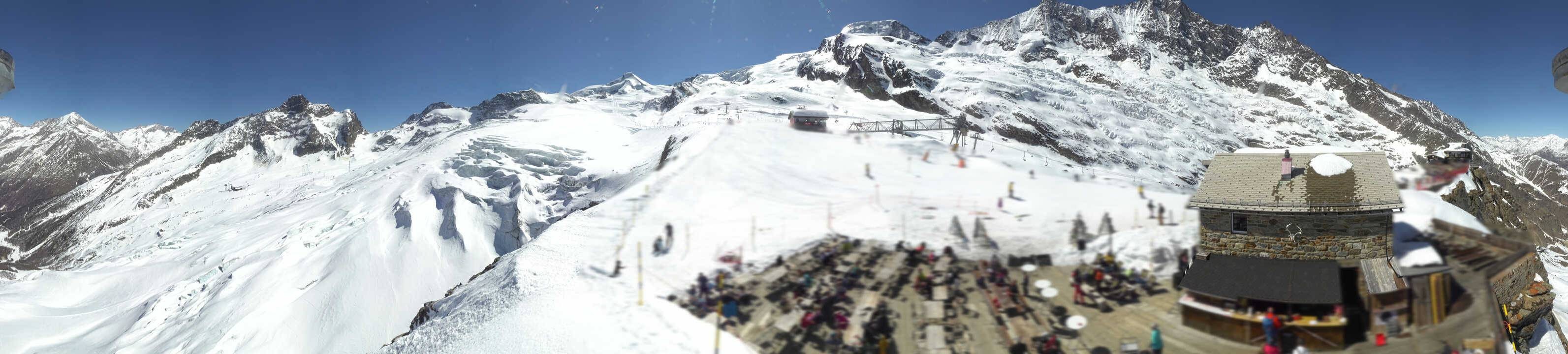 Archived image Webcam Saas Fee - Glacier