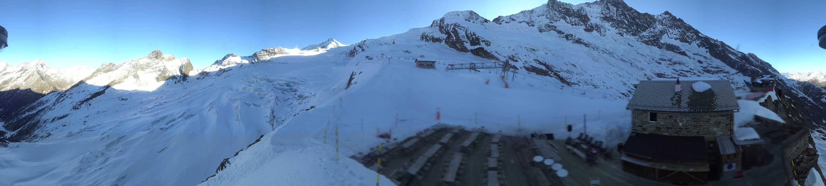 Archived image Webcam Saas Fee - Glacier