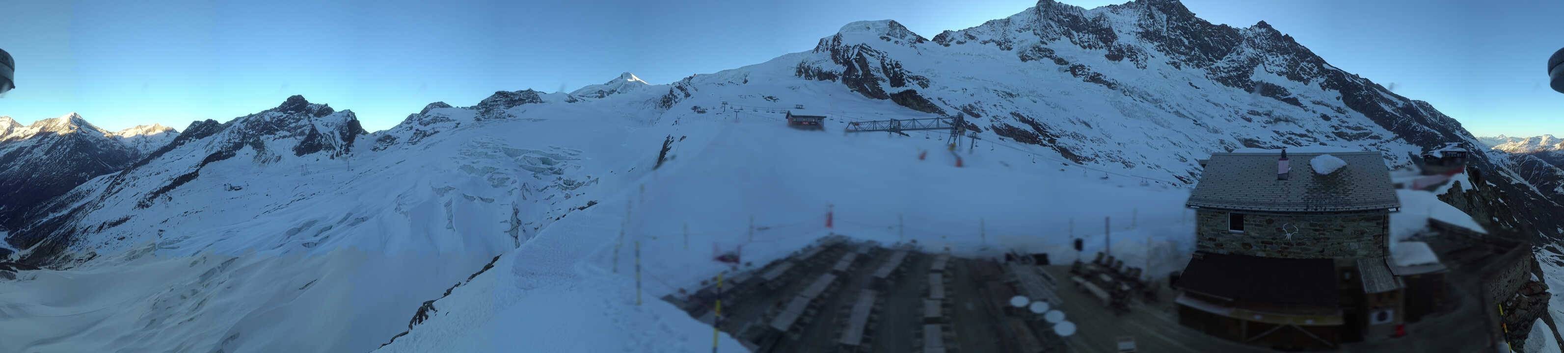 Archived image Webcam Saas Fee - Glacier