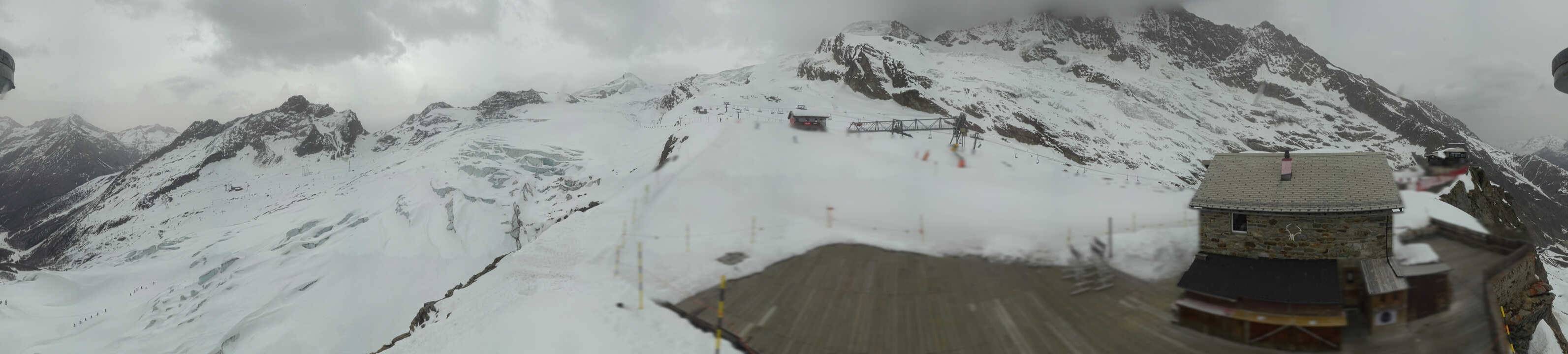 Archived image Webcam Saas Fee - Glacier