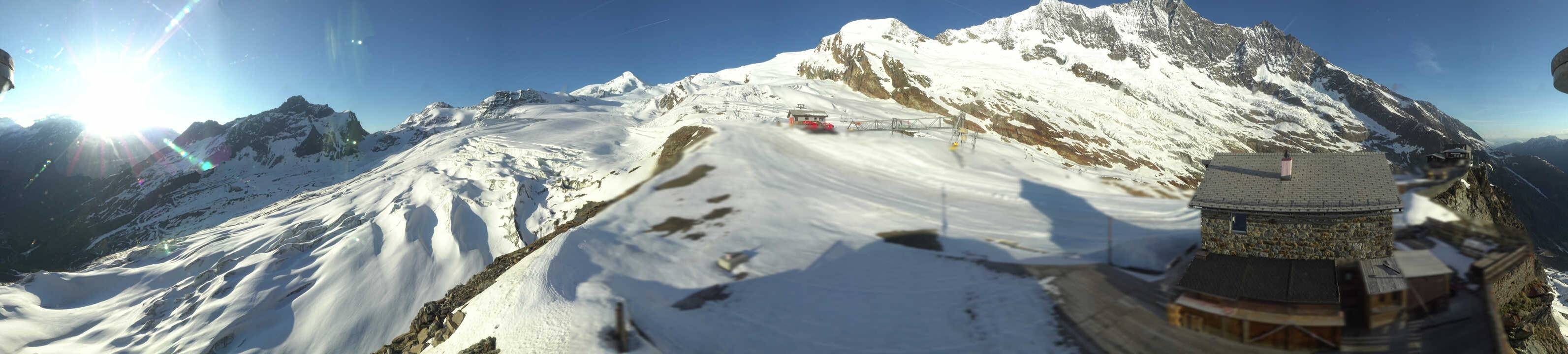 Archived image Webcam Saas Fee - Glacier