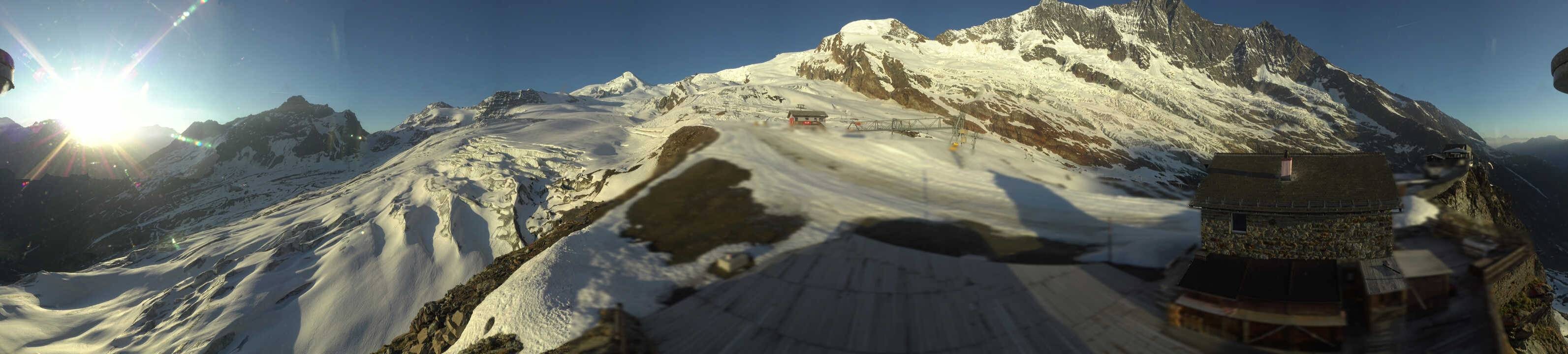 Archived image Webcam Saas Fee - Glacier