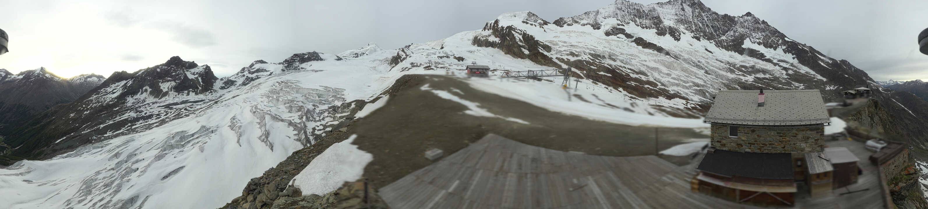 Archived image Webcam Saas Fee - Glacier