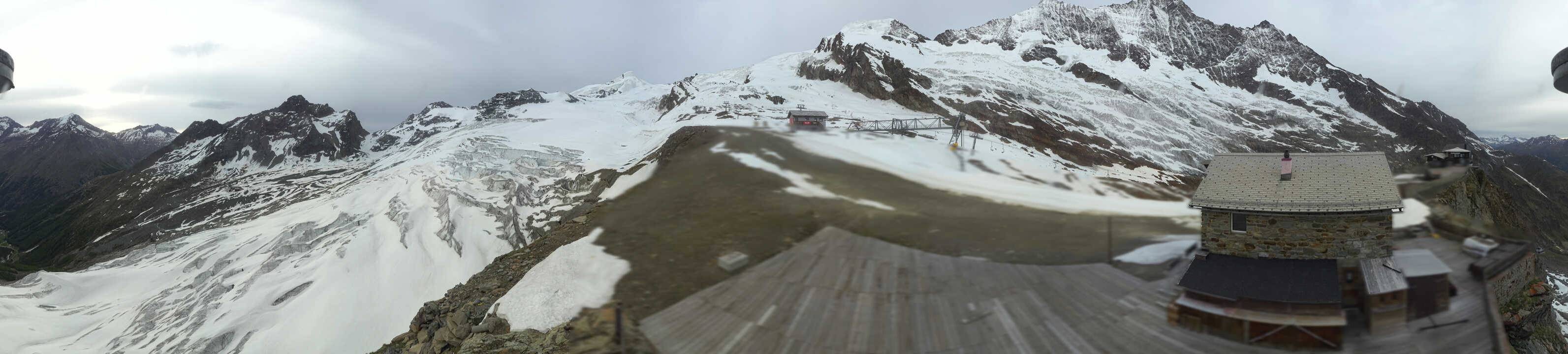 Archived image Webcam Saas Fee - Glacier