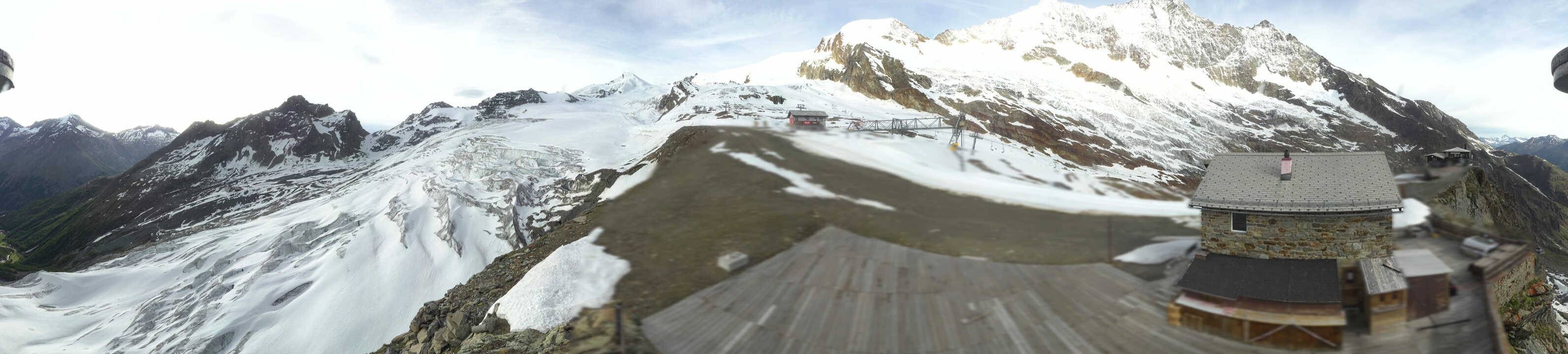 Archived image Webcam Saas Fee - Glacier
