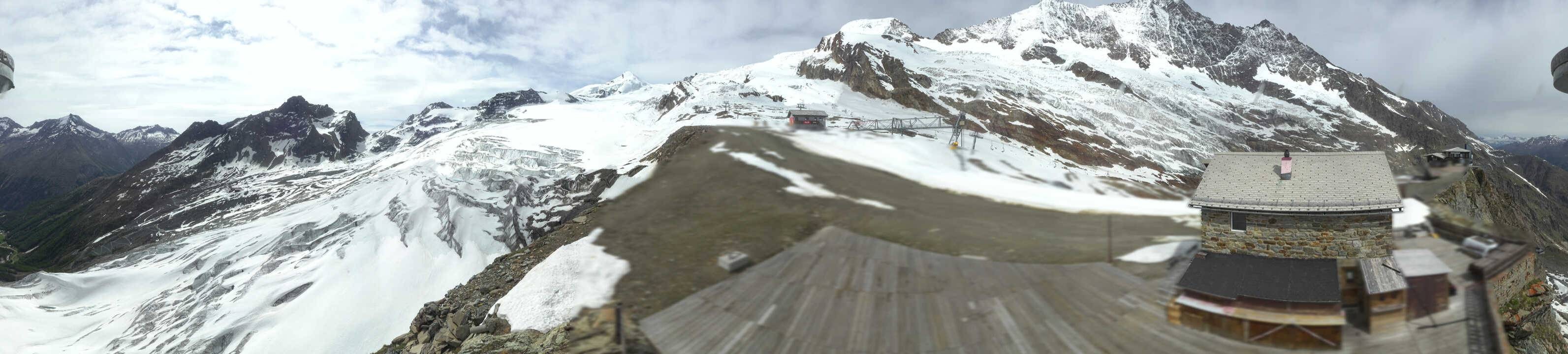 Archived image Webcam Saas Fee - Glacier
