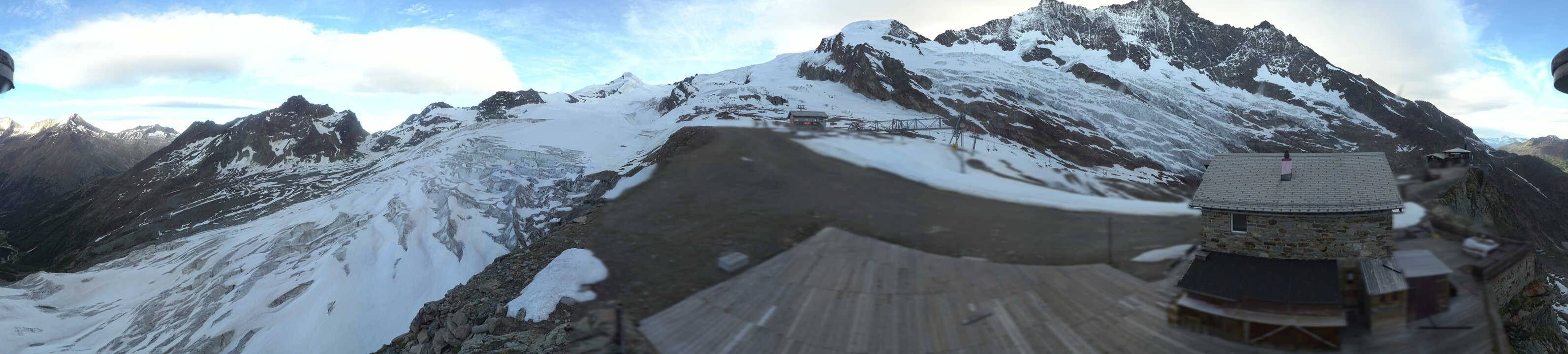 Archived image Webcam Saas Fee - Glacier