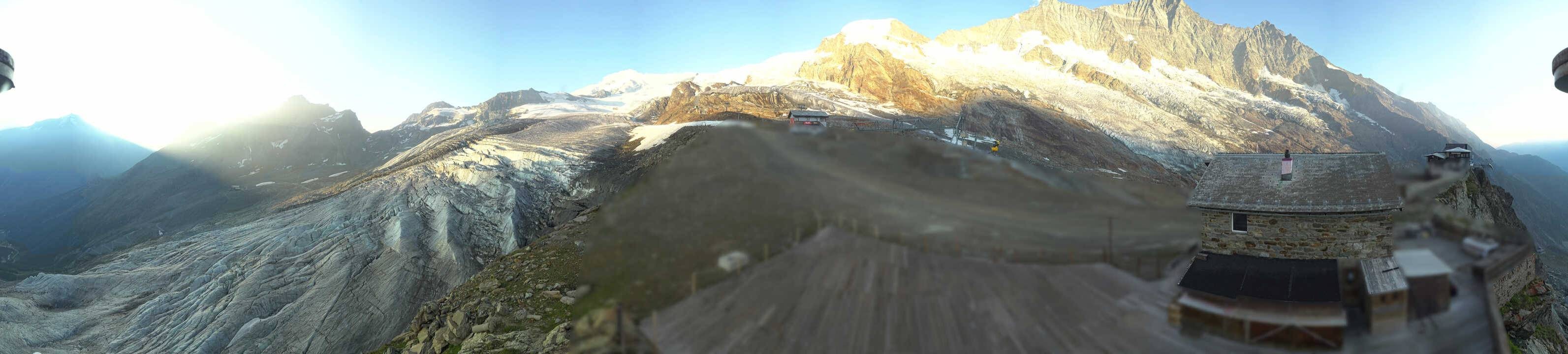 Archived image Webcam Saas Fee - Glacier