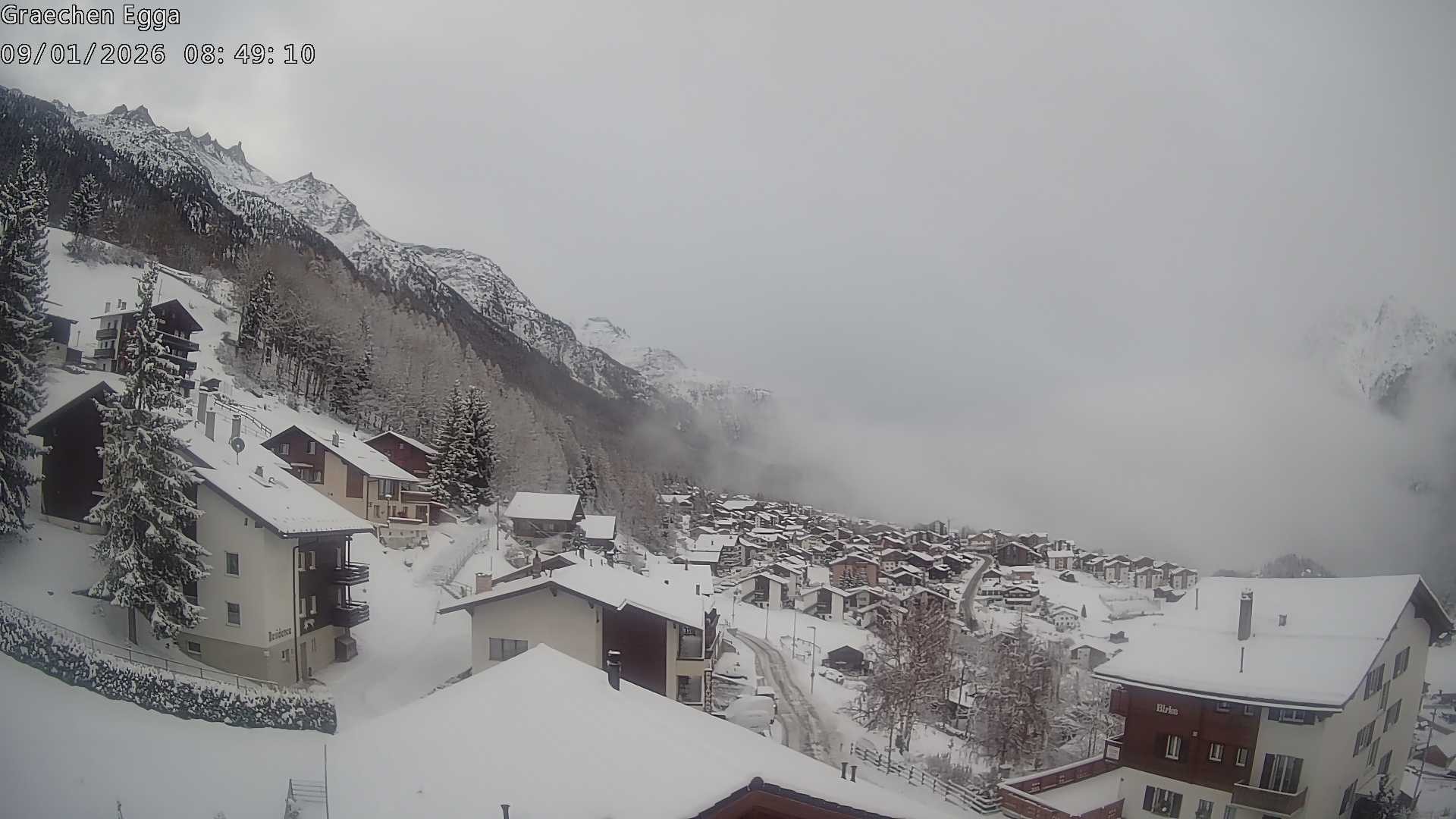 Archiv Foto Webcam Egga - Blick nach Grächen