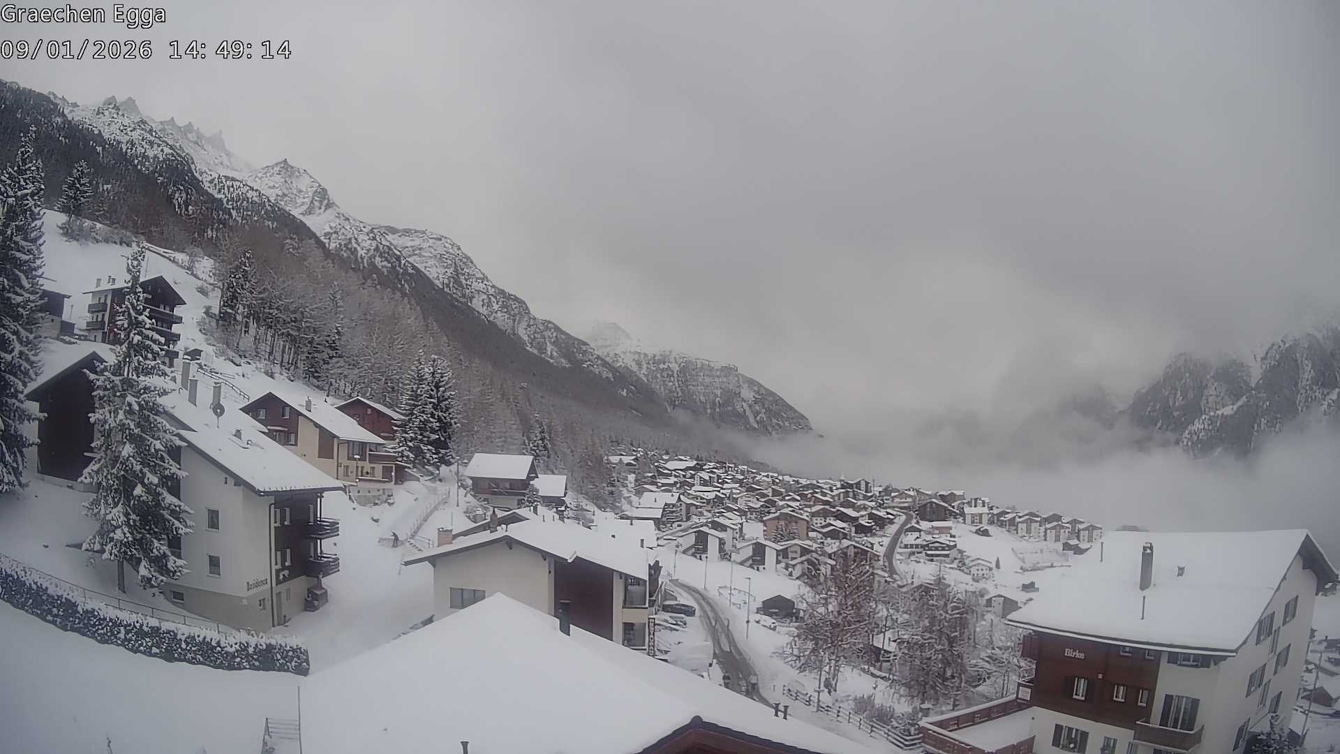 Archiv Foto Webcam Egga - Blick nach Grächen