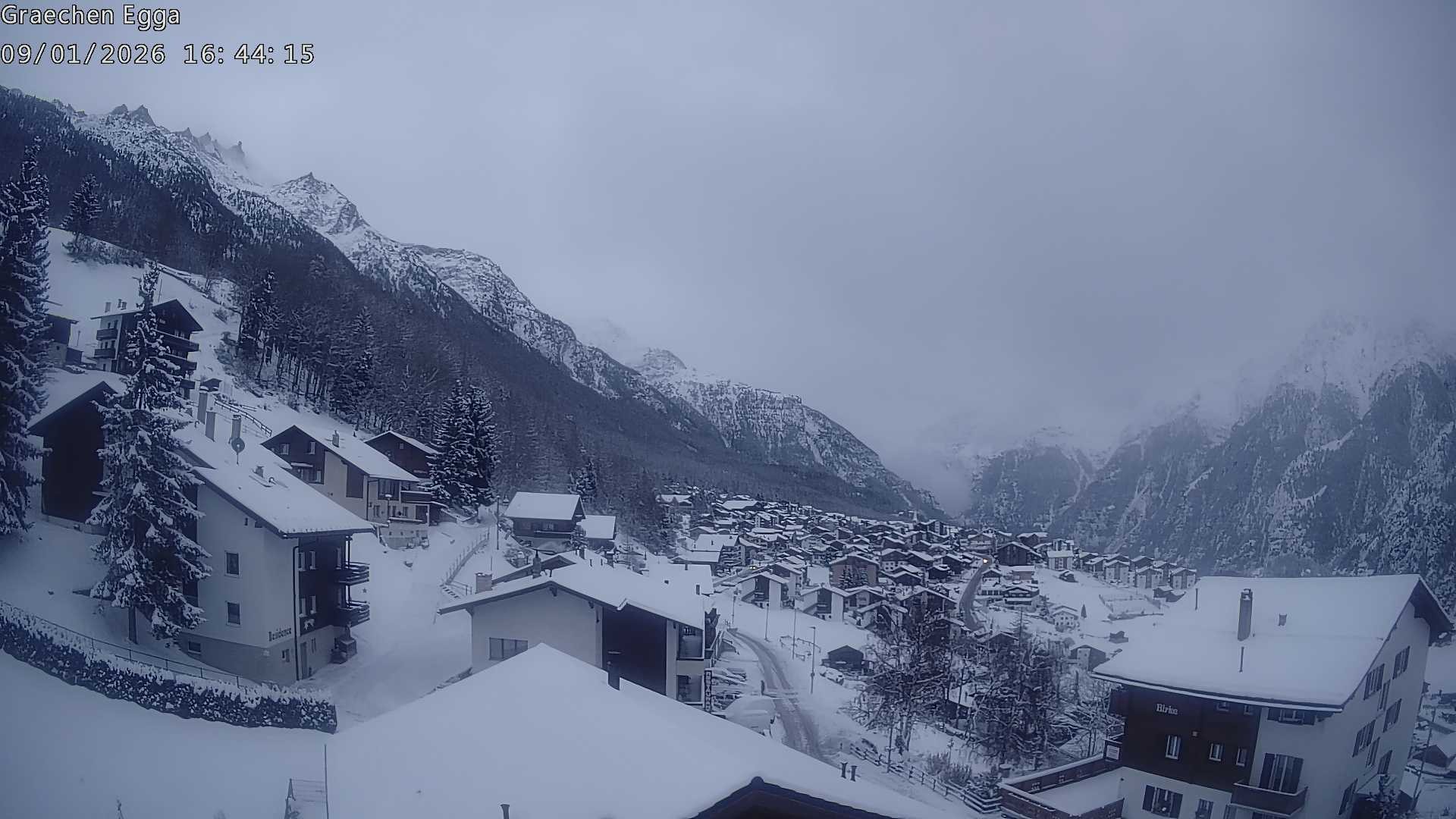 Archiv Foto Webcam Egga - Blick nach Grächen