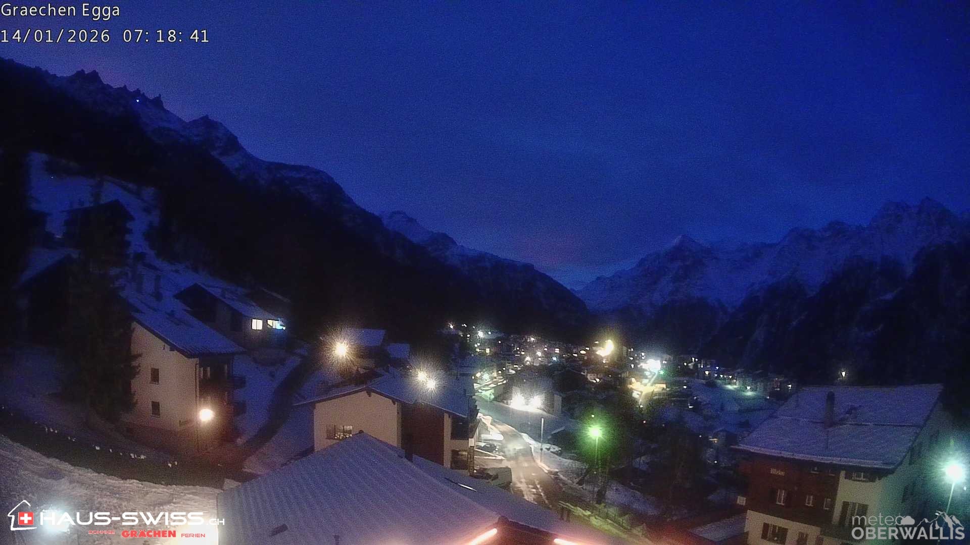 Archiv Foto Webcam Egga - Blick nach Grächen