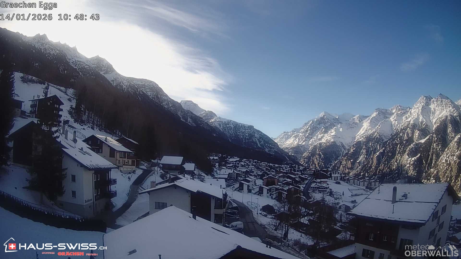 Archiv Foto Webcam Egga - Blick nach Grächen